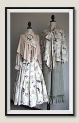 VTGDOLL - World War II love letter - Elegant Lolita Shirt and Lolita Painted SK
