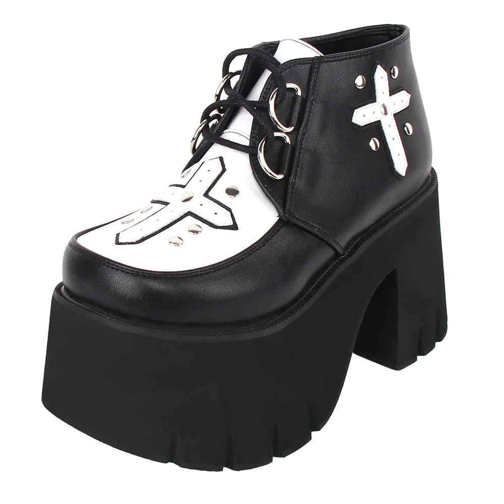 Angelic Imprint - Gothic Lolita Cross Classic Platform Shoes