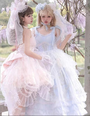 Daydream Whisper - Endless Summer - Bridal Wedding Lolita JSK Open-Back Dress