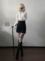 Gazing Galactic - Moonstone - Elegant Ouji Lolita Shirt Lolita Blouse Mutton Sleeve