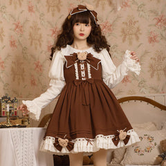Eieyomi - Mousse Bear Kawaii Princess Jumper Dress