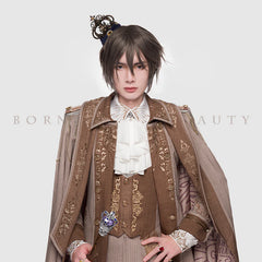 Youpairui - Sheffield - British Military Ouji Lolita Long Coat Full Set