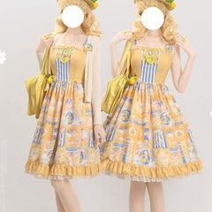 Miss Point - Daisy Lemon - Daily Lolita Lemon Print JSK Customized