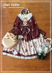 Dear Celine - Cat Professor's Magic Class - Daily Lolita OP Dress Long Sleeve Dress