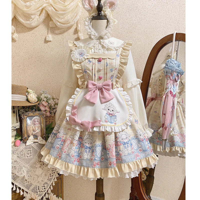 Cinderella - Goat Baa Bedtime Story - SheepPrint Kawaii Lolita JSK