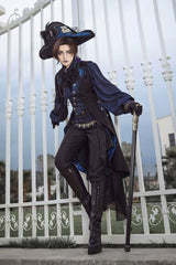 Immortal Thorn - Night of Swordsmanship - Ouji Lolita Long Coat Male Lolita Sleeveless Coat