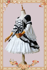 Infanta - Vintage Doll Patchwork Sleeve Lolita OP