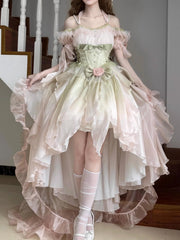 Meowing and fruity - Midsummer Dream - High-low Hem Fairy Lolita Dress