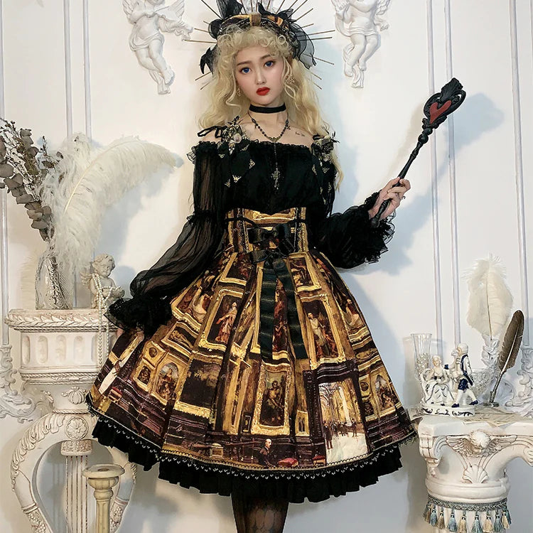 Balladeer - Golden Gallery - Elegant High Waist Lolita SK