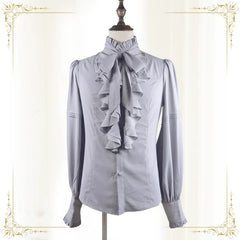 Immortal Thorn - Endless Promises - Vintage Ouji Lolita Shirt with Ruffle and Jabot Collar