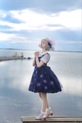 LilithEye - Jellyfish Meteor - Chiffon Fairy Jellyfish Printed Lolita JSK