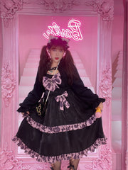 Yingtang - Plus Size Lolita Dress Leopard Hot Girl Sweet