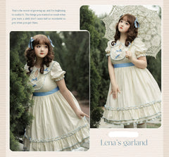 Magic Tea Party - Lena's Garland - Solid Color Lolita OP