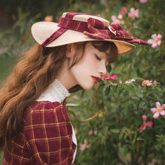 Miss point - Rose Silhouette - Elegant Handmade Lolita Flat Hat