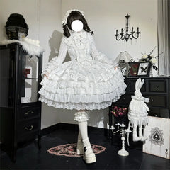 Hanguliang - Love Feathered Bond - Wedding Sweet Lolita JSK Gorgeous Bridal Blouse