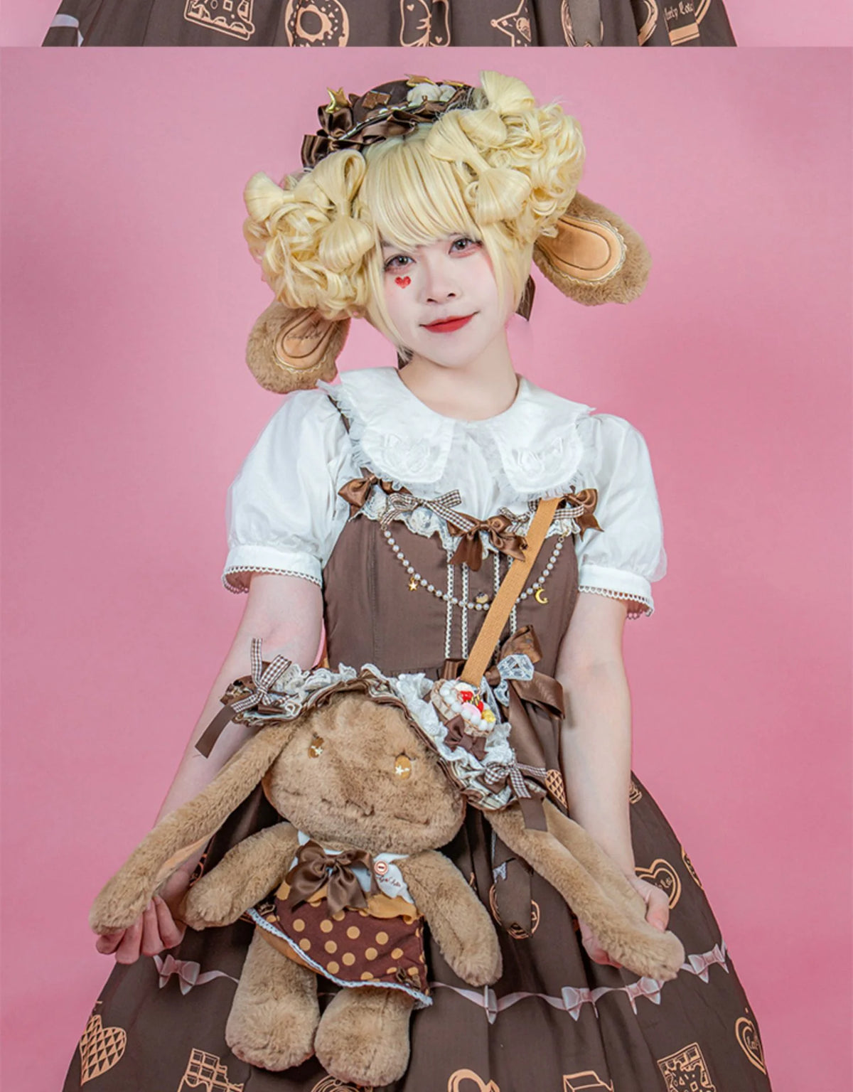 LovelyLota - KOKO Chocolate Rabbit - Furry Bunny Lolita Bag