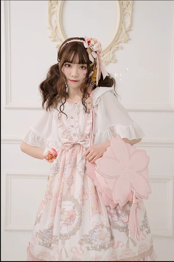 Eternity - Han Lolita Sakura Bag Double-layered Handbag Crossbody Bag Multicolors