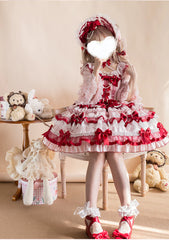 Sakurahime - Ribbon Strawberry - Sweet Lolita JSK and BNT with Old School Lolita Style