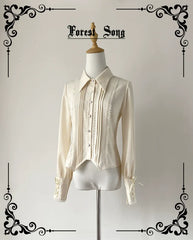 Forest Song - Griffin's Appointment - Vintage Lolita Shirt Pointed Collar