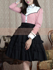 Lace Garden - Classic Lolita Black SK Puffy Skirt