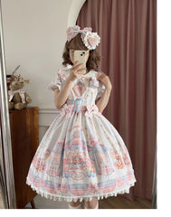 Eternity Spring - Barbie Bear - Sweet Lolita Bear Print JSK and OP