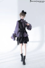 Princess Chronicles - Rabbit Hunt 2.0 - Ouji Lolita Retro Cool Purple Shirt & Shorts Set