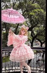 Sugar Girl - Love Overture - Sweet Lolita JSK Suit Tiered Ruffles Dress