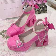Bingo Lulu - Late Century Sweetheart - Punk Lolita High Heels Mary Jane Lolita Shoes