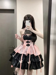 Platycodon House - Love Goddess - Elegant Lolita Dress Halter Puff Princess JSK Dress