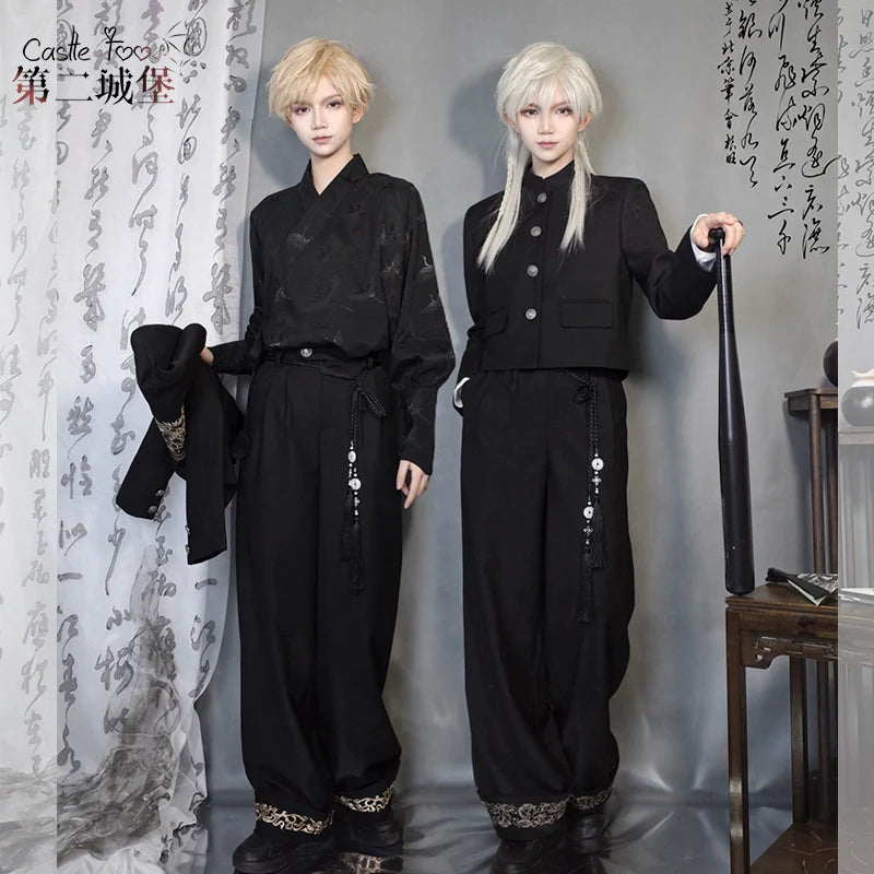 CastleToo - Chinese-style Han Element Zhongshan Suit Dragon and Crane Pattern