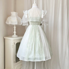 Cornfield Lolita - Wind Singing Lily - Qi Lolita Embroidered Dress Suit