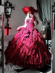 Silent Manor - Red Gorgeous Bridal Wedding Lolita JSK Dress