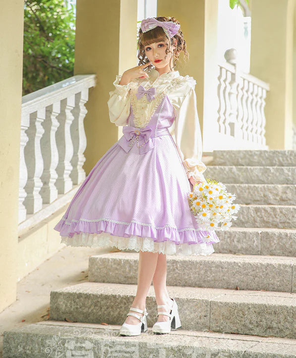 Strawberry Witch - Midsummer Star - Silver Foil Printing Lolita OP Dress