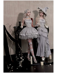 With PUJI - Letter and Poetry · Twilight - Gothic Witch Lolita SK Suit Bodice Mermaid Dress
