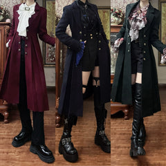 Gazing Galactic - Ouji Lolita Coat Winter Gothic Prince Wool Outwear