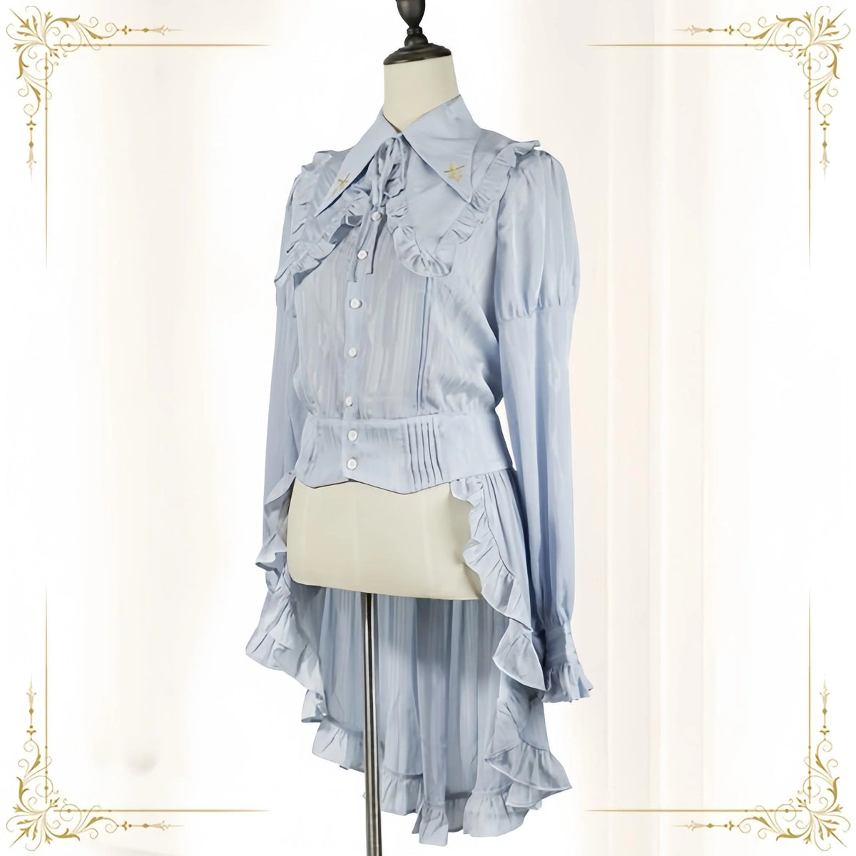 Immortal Thorn - Immortal Paperless Promise - Ouji Lolita Blouse Long Back Tail Shirt