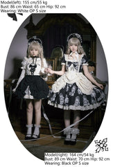 With PUJI - Doll Night - Vintage Twin Lolita OP Dress Embroidered Doll Dress