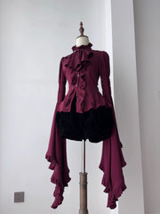 FlowerFairyDaily - Twilight Blessing - Gothic Lolita Blouse with Oversized Princess Sleeves