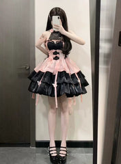 Platycodon House - Love Goddess - Elegant Lolita Dress Halter Puff Princess JSK Dress