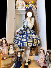 Magic Tea Party - Classic Lolita JSK with Elegant Art-Inspired Prints