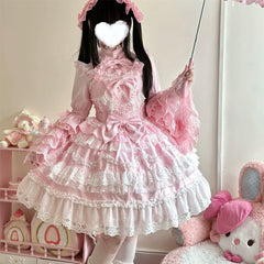 Hanguliang - Love and Heart Palpitations - Wedding Lolita JSK, Bridal Lolita Dress