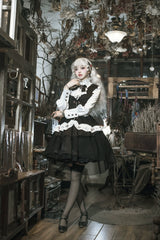 Letters from Unknown Star - Bloodline Duke - Gothic Lolita SK Suit Spider Web Vest and Blouse
