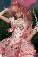 Dream Nuclear Island - Dream Nuclear Bubbles - Pink Sweet Lolita Corset & Tiered SK