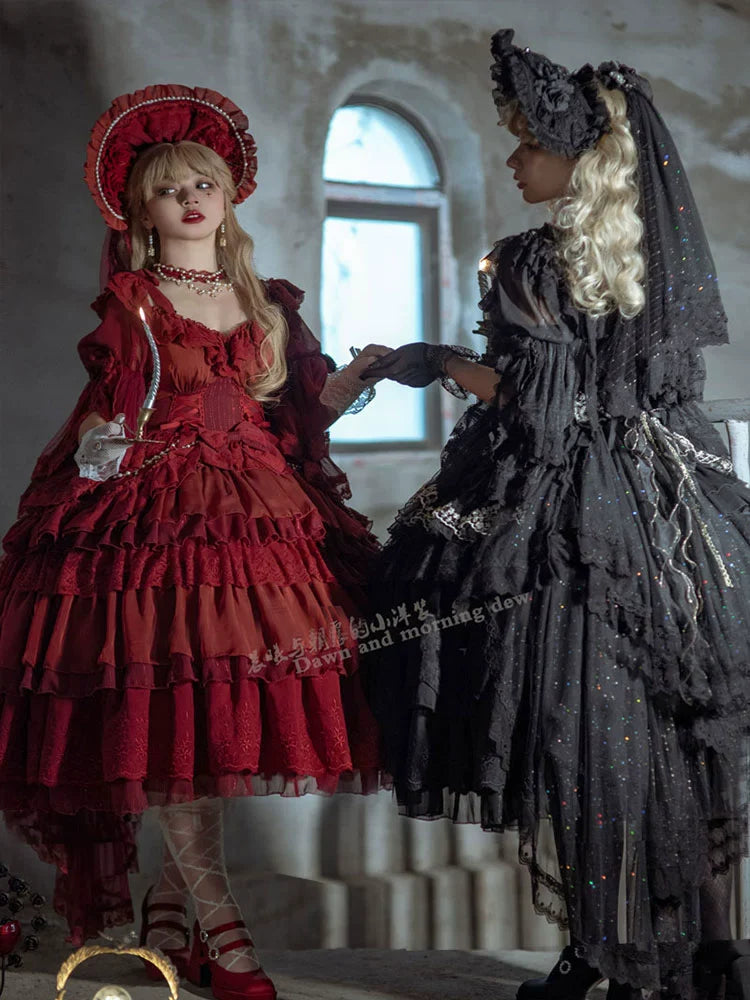 Dawn and Morning - Elegant Lolita OP Dress Sunrise Elf Long Dress