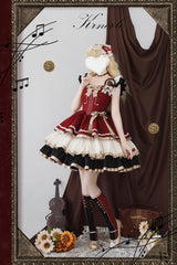 Krncrlo - Cello Vintage Elegant 3 Tiered Lolita Jumper Dress