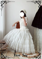 Forest Song - Star and Sea - Classic Lolita Petticoat Adjustable Tiered Ruffle Skirt