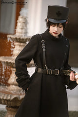 Princess Chronicles - Ouji Lolita Winter Black Long Coat