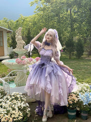 Meowing and fruity - Midsummer Dream - High-low Hem Fairy Lolita Dress