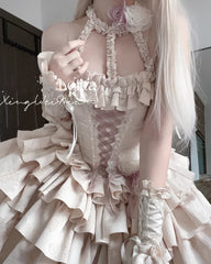 Xingweimian - Sunset Venus - Gothic Lolita Formal Dress Fishbone Waist JSK Dress Set