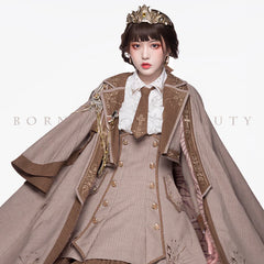 Youpairui - Sheffield - British-style Khaki Ouji Lolita Set